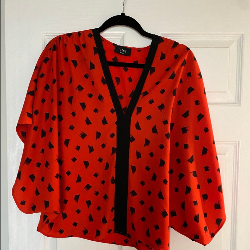 Printed kimono top